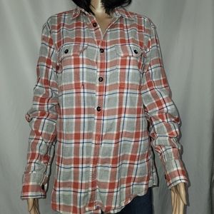 Sonoma flannel button up long sleeve top NWOT